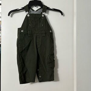 Baby Gap 6-12 mon Green lined overalls super warm
